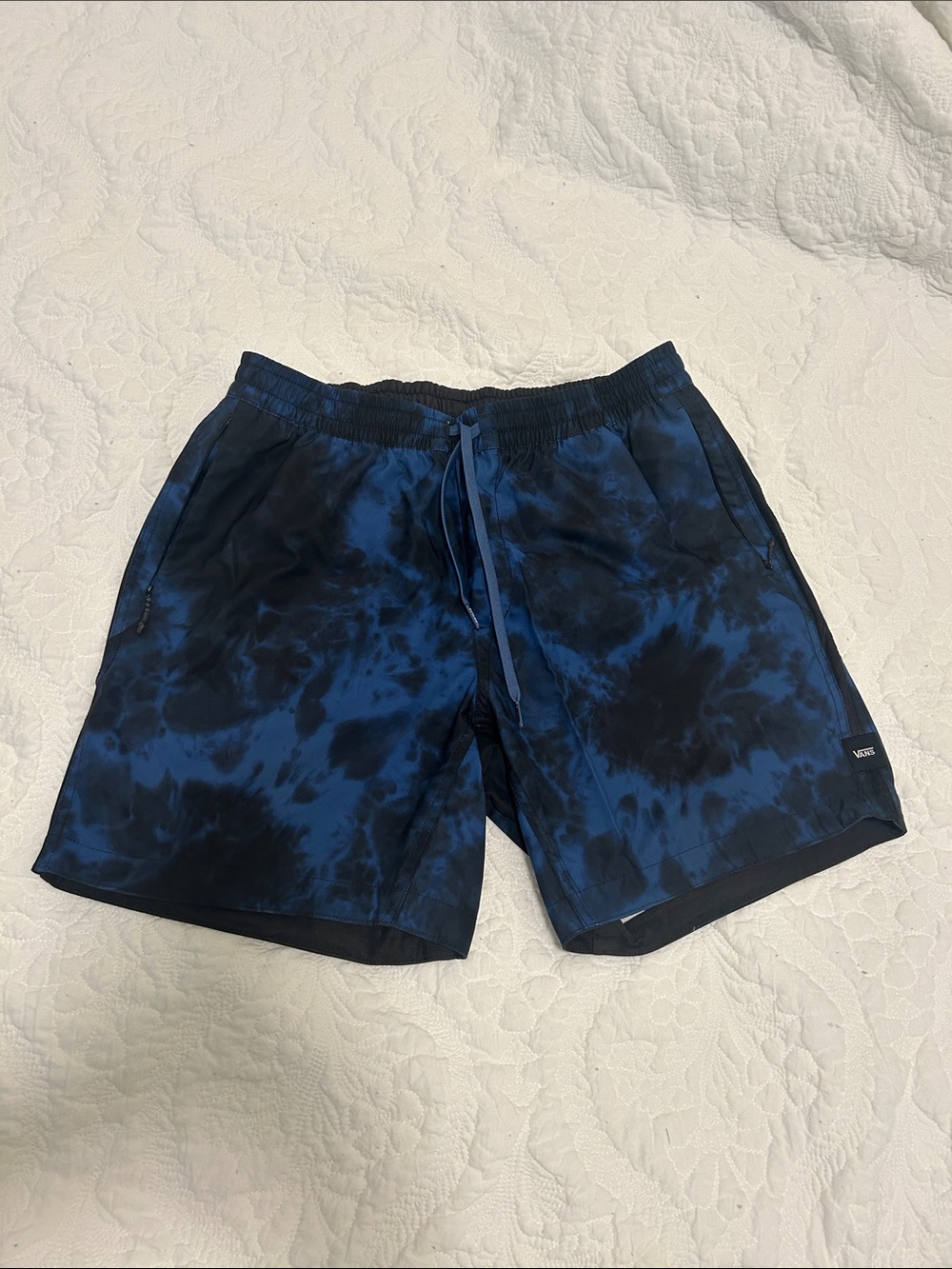 Vans Men's Blue Tie-Dye Swim Shorts